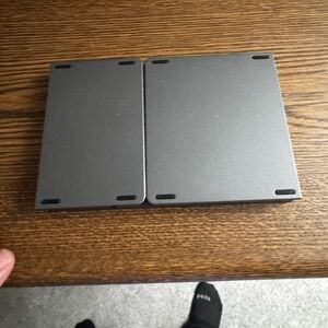 Gray Keyboard Panels with Rounded Corners and Notches